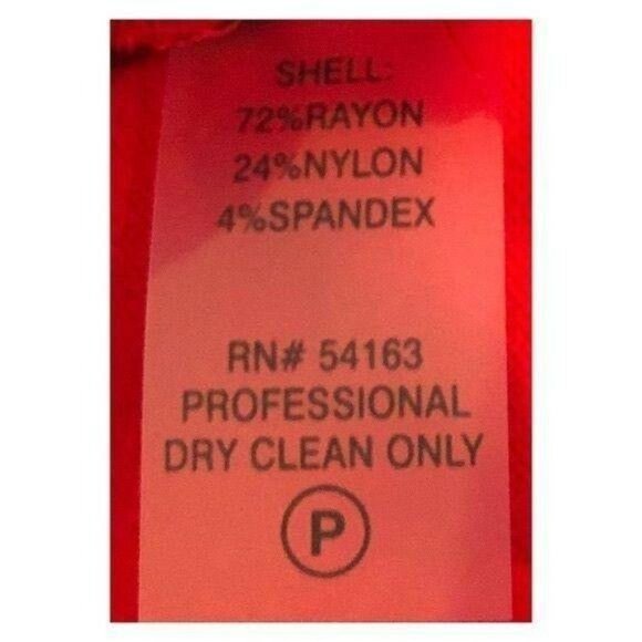 Calvin Klein Sleeveless Red Knit Side Peplum Dress - Picture 10 of 10